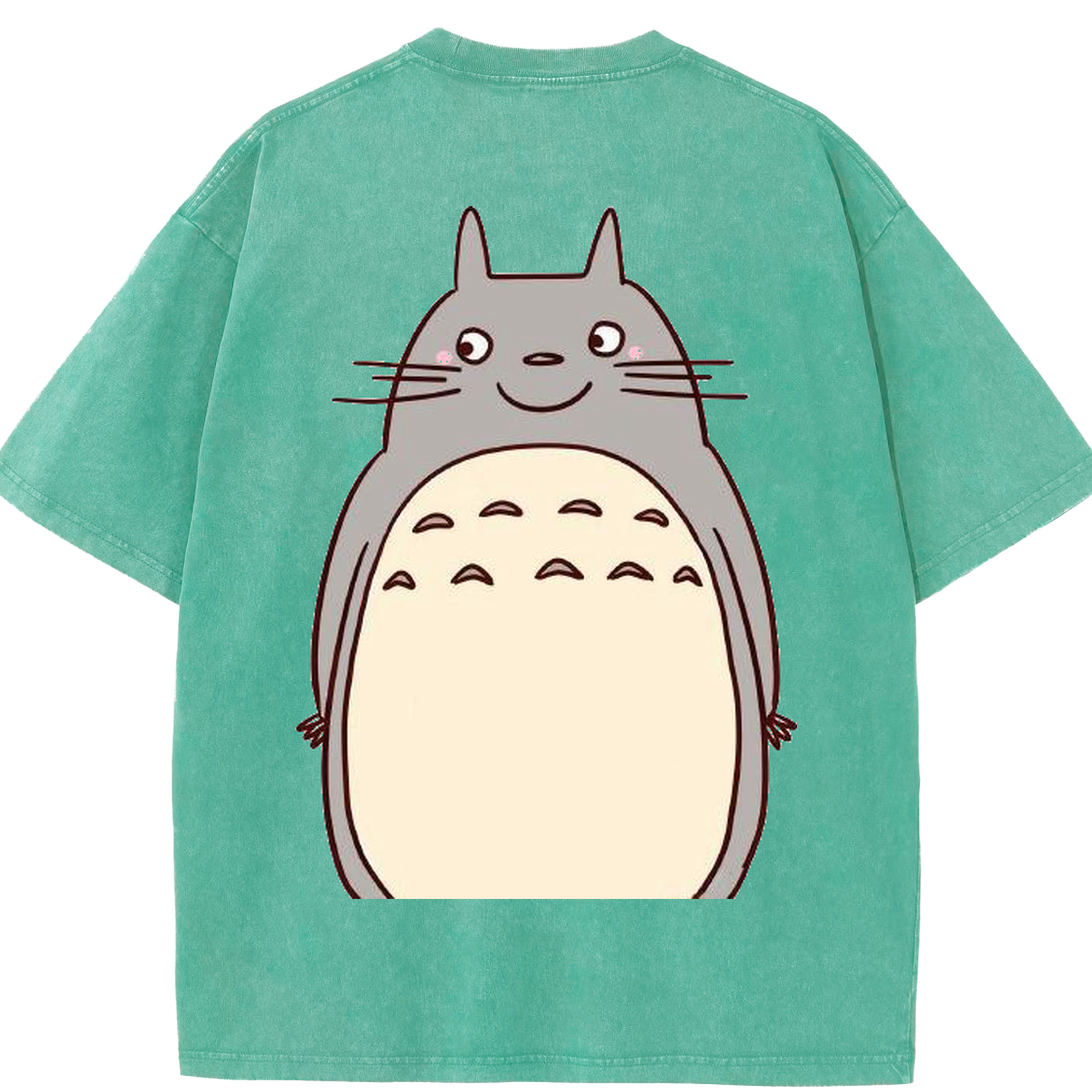 （画像用） となりのトトロ 草壁メイ 草壁サツキ My Neighbor Totoro Satsuki Kusakabe Mei Kusakabe 綿100% ヴィンテージ風 半袖Tシャツ（背面プリント）